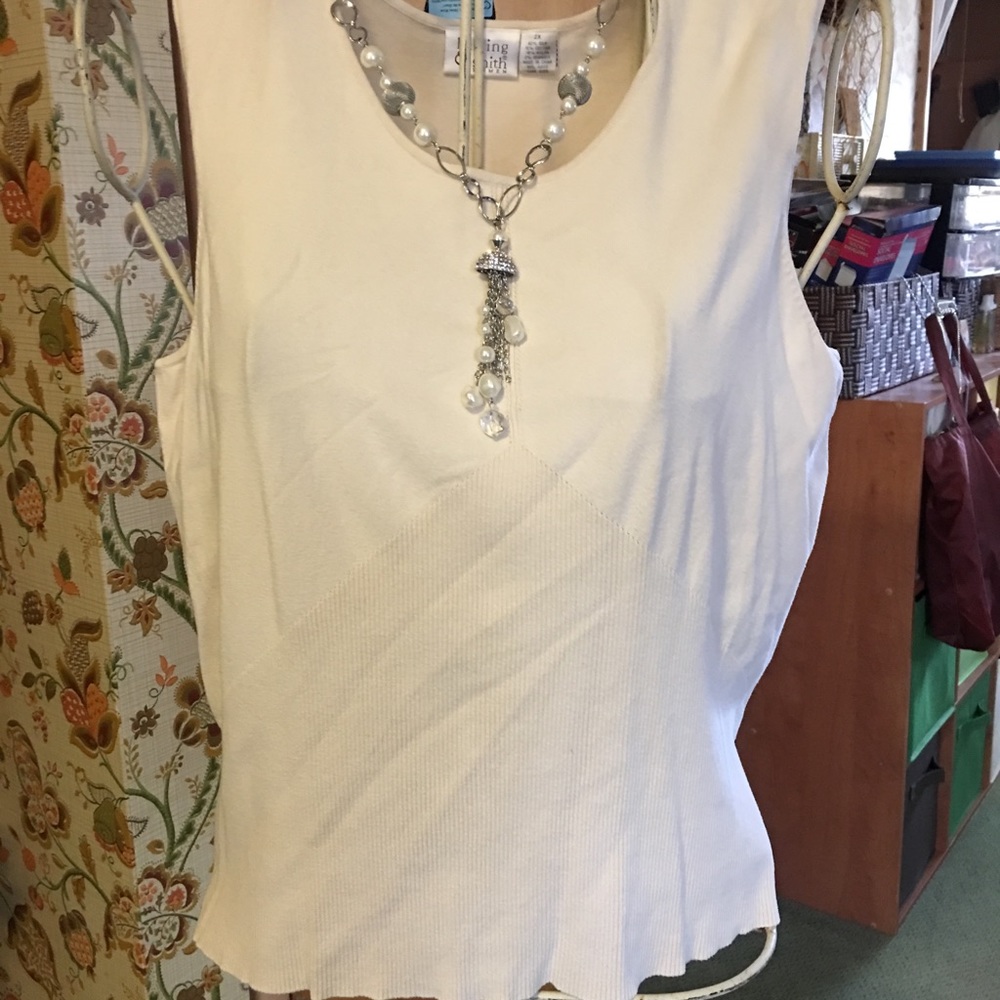 2 piece top in cream color